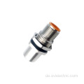 M12-4 Pin männlicher Strichtwinkel-Bulkhead-Mount-Stecker